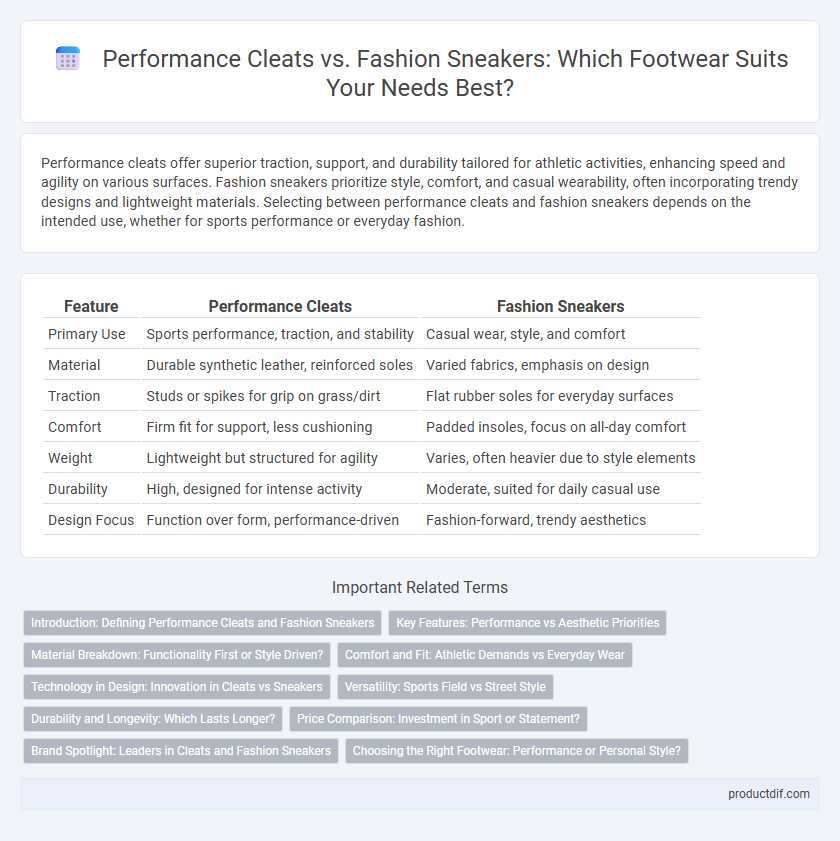 Performance Cleats vs. Fashion Sneakers: Which Footwear Suits Your Needs Best?