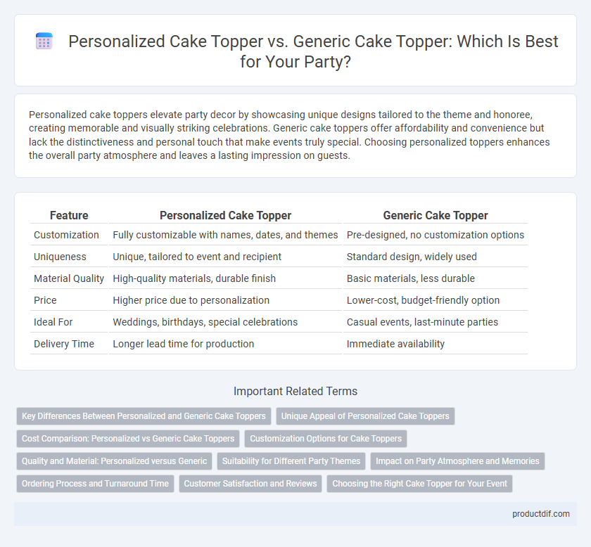 Personalized Cake Topper vs. Generic Cake Topper: Which Is Best for Your Party?