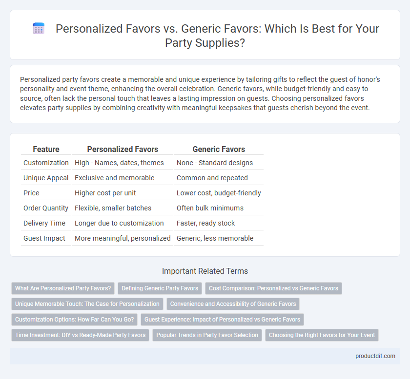Personalized Favors vs. Generic Favors: Which Is Best for Your Party Supplies?