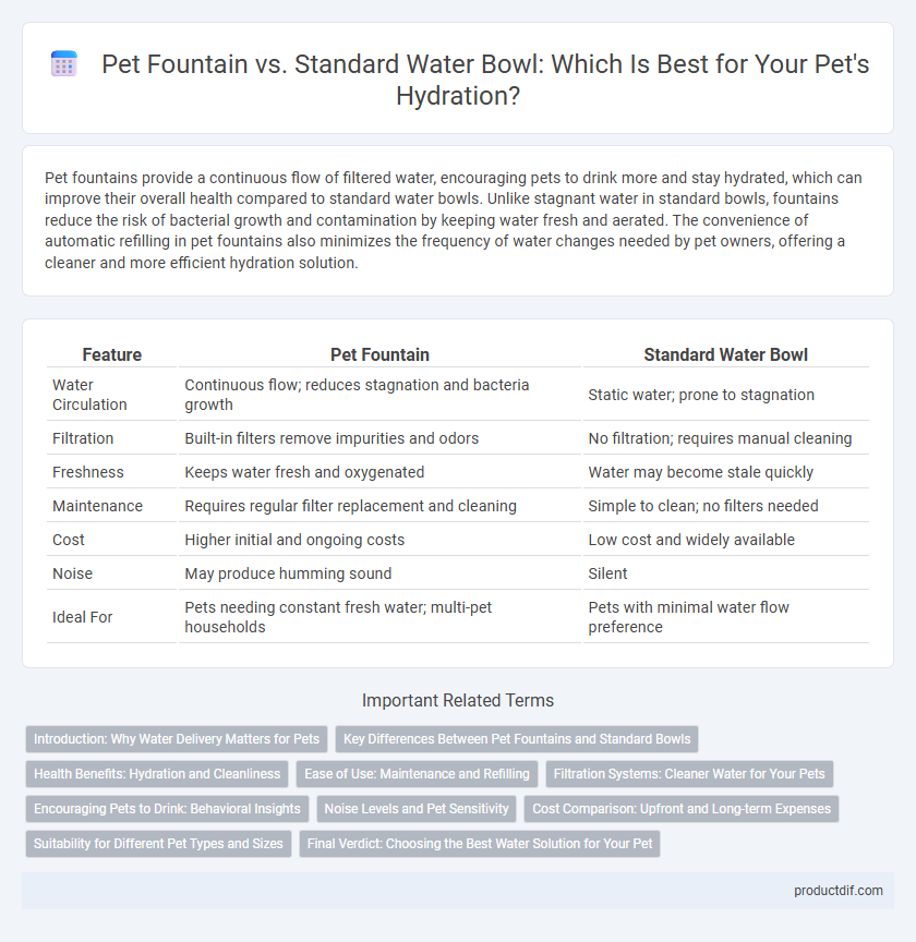 Pet Fountain vs. Standard Water Bowl: Which Is Best for Your Pet's Hydration?