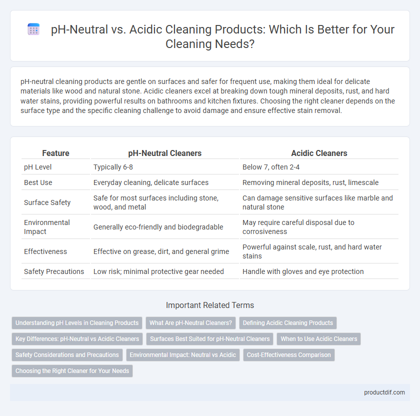 pH-Neutral vs. Acidic Cleaning Products: Which Is Better for Your Cleaning Needs?