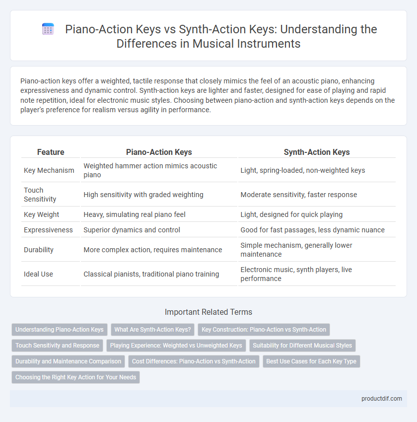 Piano-Action Keys vs Synth-Action Keys: Understanding the Differences in Musical Instruments