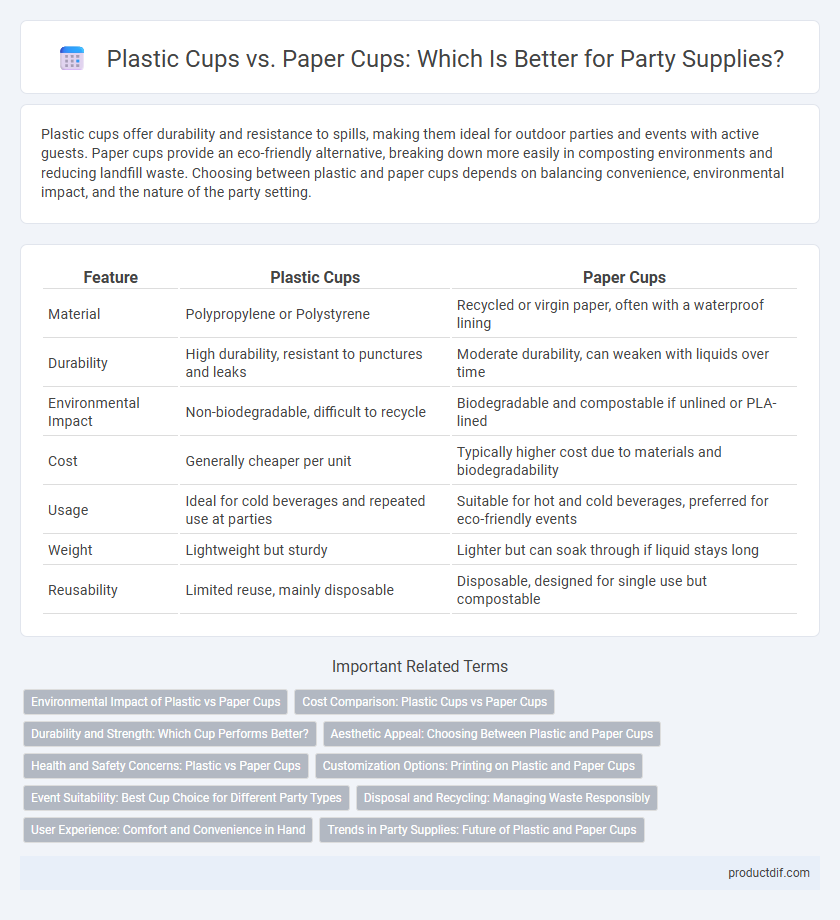 Plastic Cups vs. Paper Cups: Which Is Better for Party Supplies?