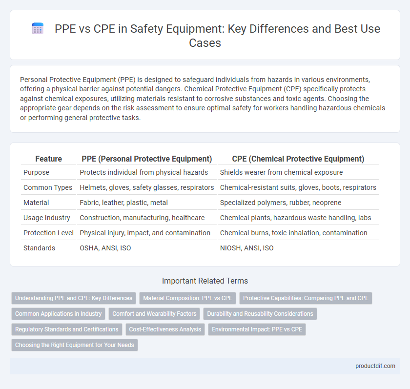 PPE vs CPE in Safety Equipment: Key Differences and Best Use Cases