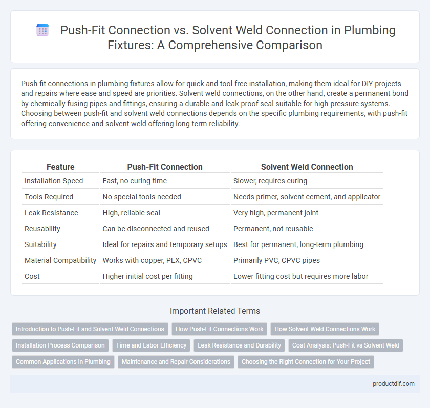 Push-Fit Connection vs. Solvent Weld Connection in Plumbing Fixtures: A Comprehensive Comparison
