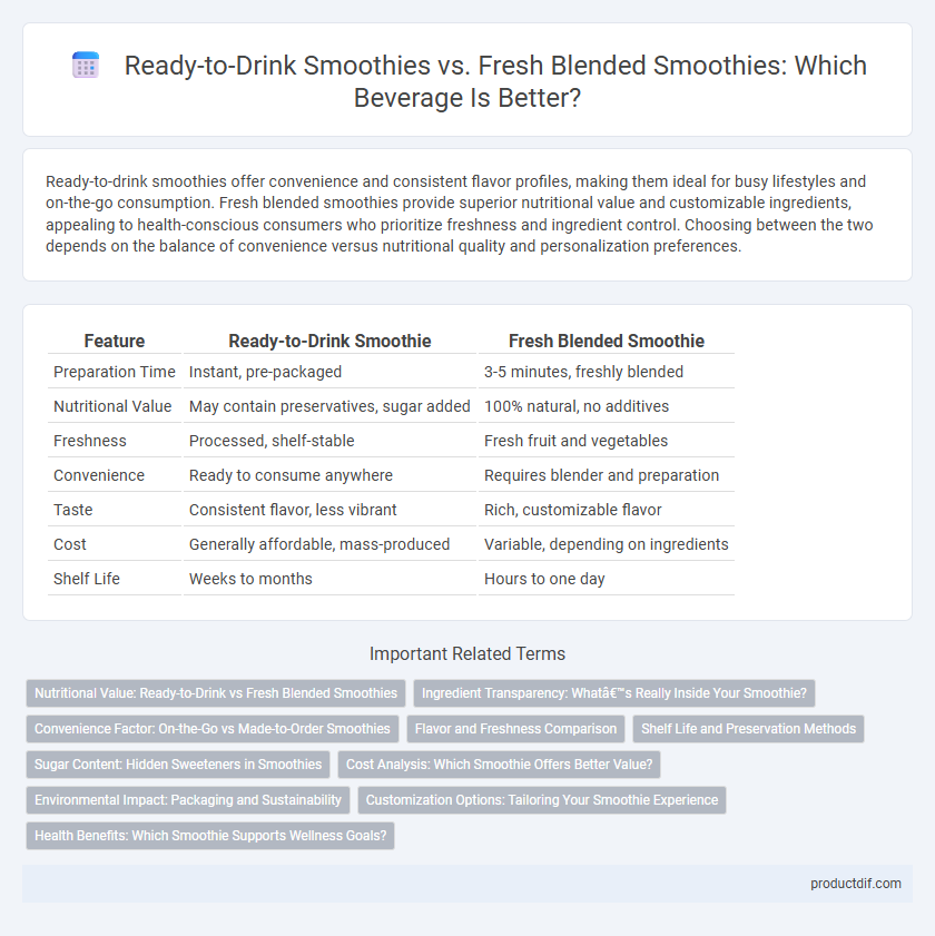 Ready-to-Drink Smoothies vs. Fresh Blended Smoothies: Which Beverage Is Better?