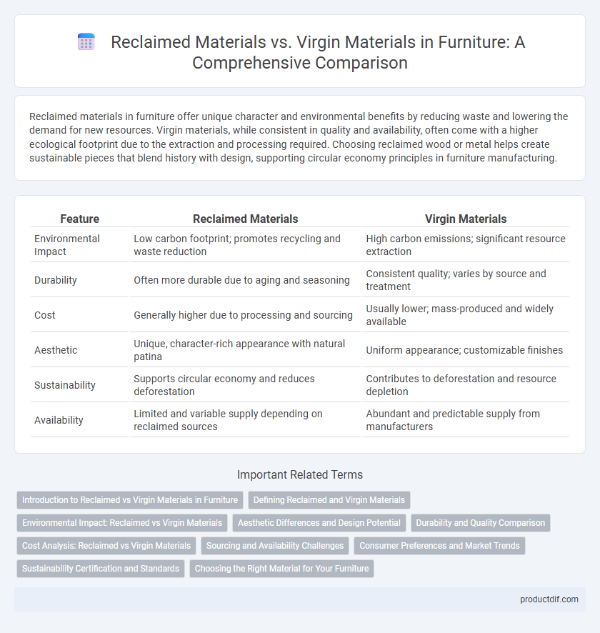 Reclaimed Materials vs. Virgin Materials in Furniture: A Comprehensive Comparison