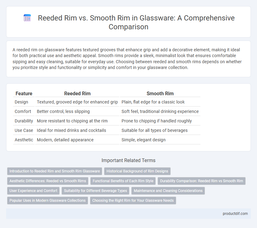 Reeded Rim vs. Smooth Rim in Glassware: A Comprehensive Comparison