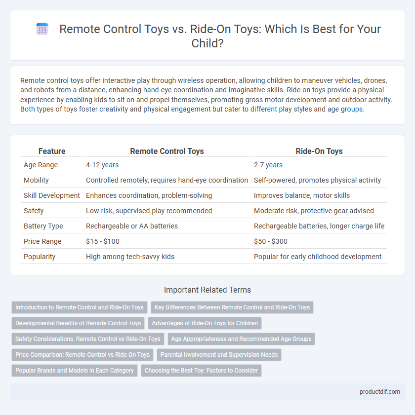 Remote Control Toys vs. Ride-On Toys: Which Is Best for Your Child?