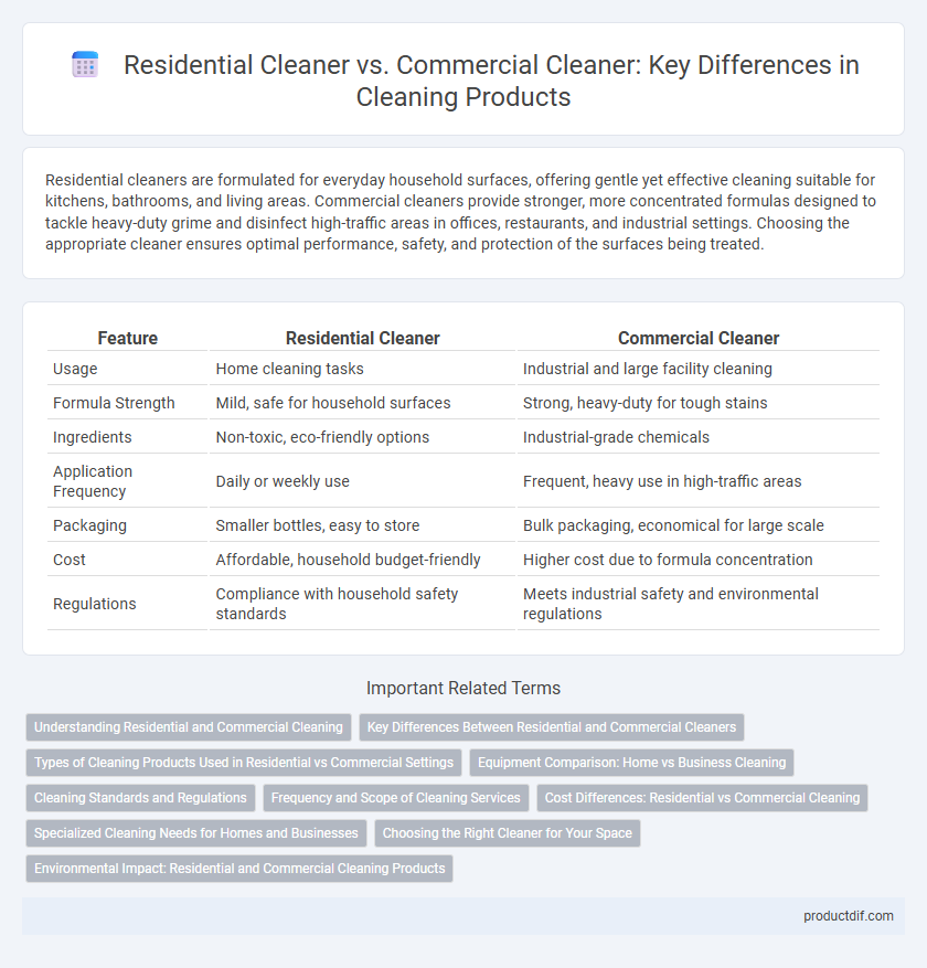 Residential Cleaner vs. Commercial Cleaner: Key Differences in Cleaning Products