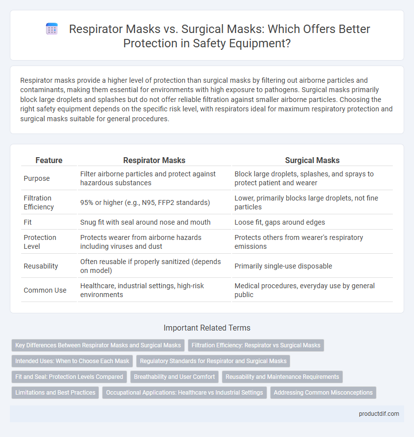 Respirator Masks vs. Surgical Masks: Which Offers Better Protection in Safety Equipment?