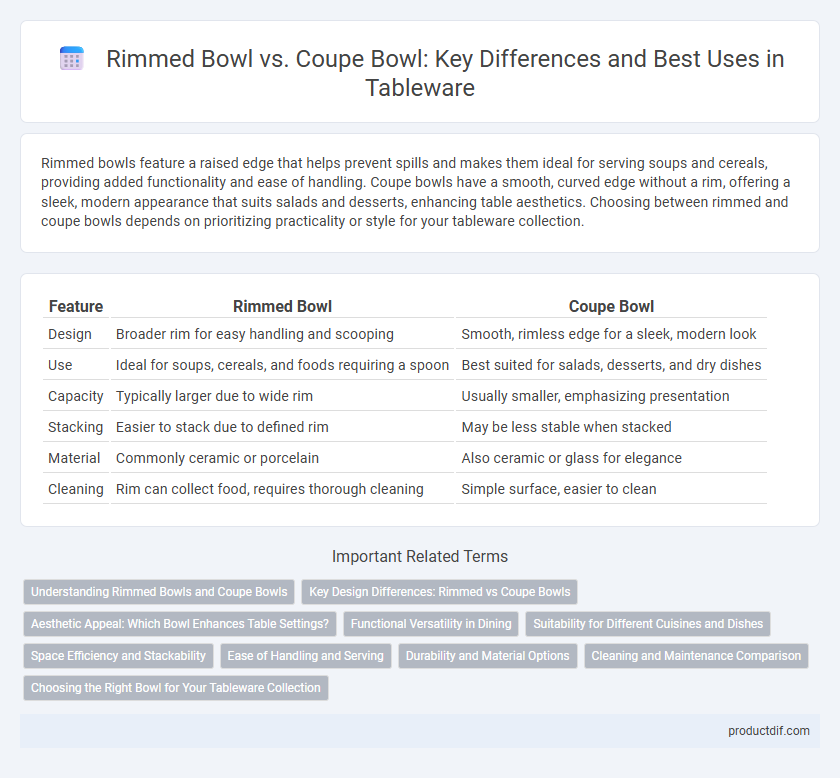 Rimmed Bowl vs. Coupe Bowl: Key Differences and Best Uses in Tableware