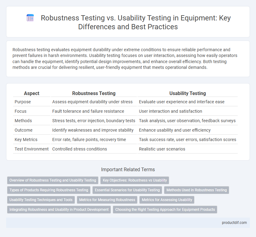 Robustness Testing vs. Usability Testing in Equipment: Key Differences and Best Practices