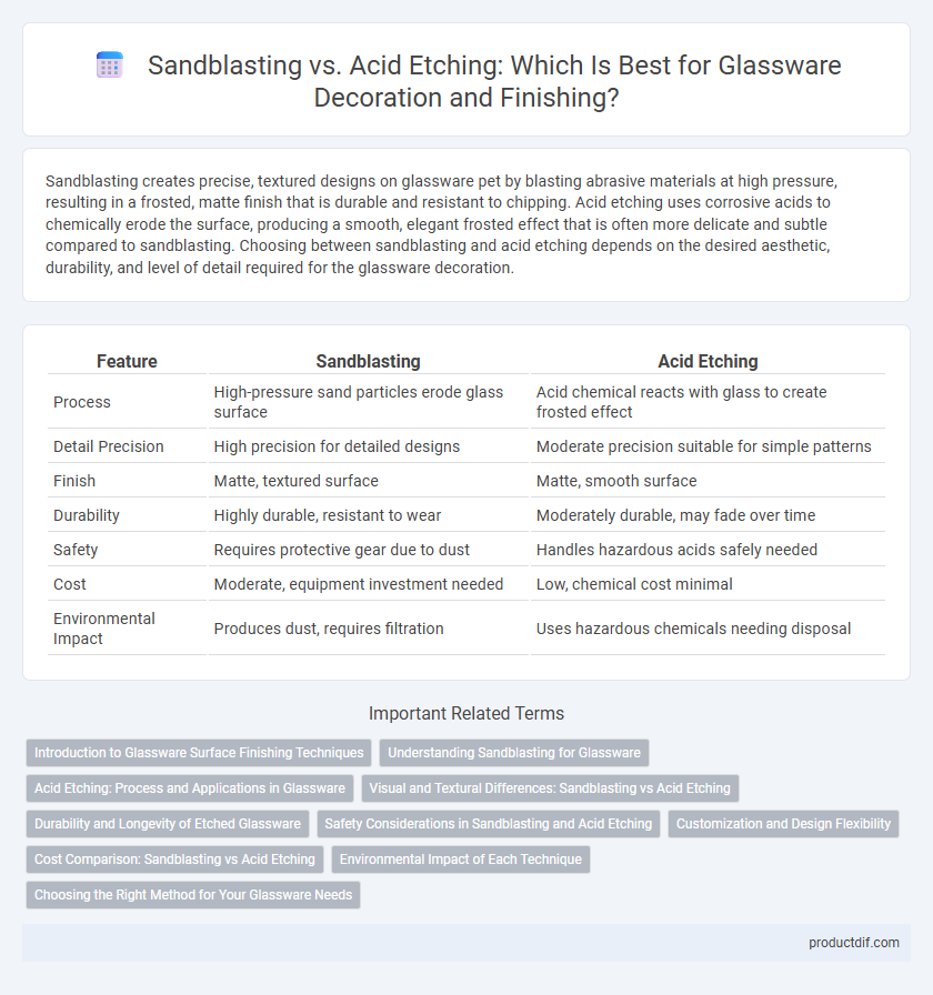 Sandblasting vs. Acid Etching: Which Is Best for Glassware Decoration and Finishing?