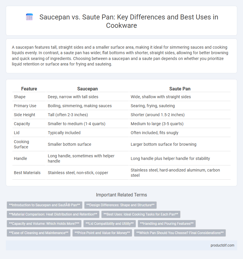 Saucepan vs. Saute Pan: Key Differences and Best Uses in Cookware
