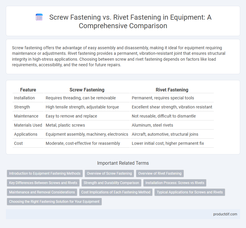 Screw Fastening vs. Rivet Fastening in Equipment: A Comprehensive Comparison