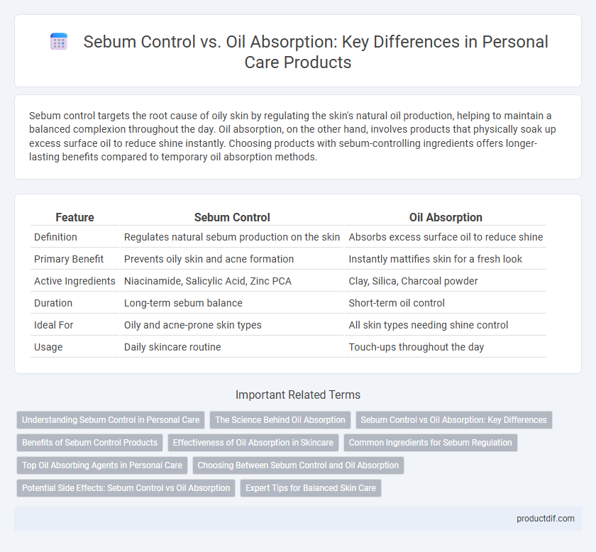 Sebum Control vs. Oil Absorption: Key Differences in Personal Care Products