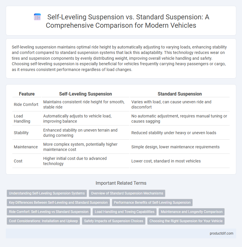Self-Leveling Suspension vs. Standard Suspension: A Comprehensive Comparison for Modern Vehicles