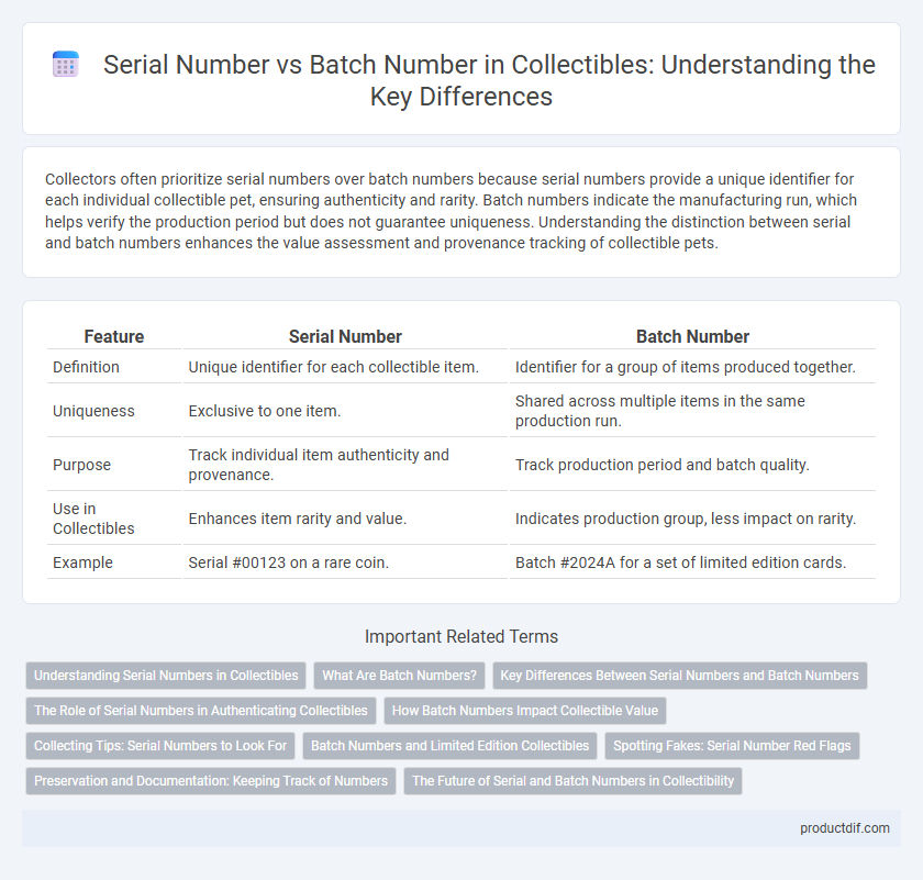 Serial Number vs Batch Number in Collectibles: Understanding the Key Differences