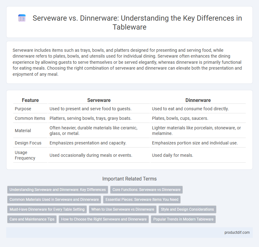 Serveware vs. Dinnerware: Understanding the Key Differences in Tableware