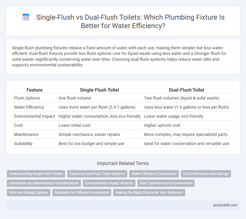 Single-Flush vs Dual-Flush Toilets: Which Plumbing Fixture Is Better for Water Efficiency?
