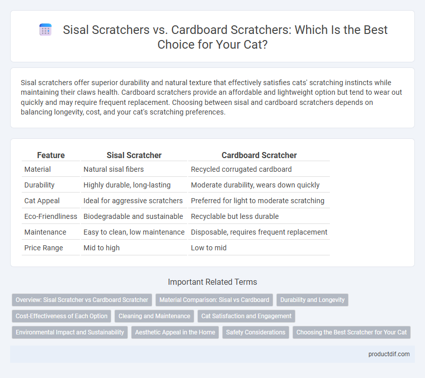 Sisal Scratchers vs. Cardboard Scratchers: Which Is the Best Choice for Your Cat?