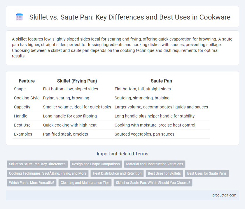 Skillet vs. Saute Pan: Key Differences and Best Uses in Cookware