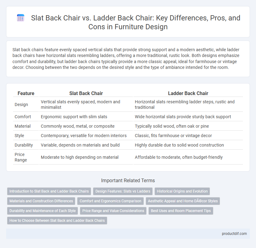 Slat Back Chair vs. Ladder Back Chair: Key Differences, Pros, and Cons in Furniture Design