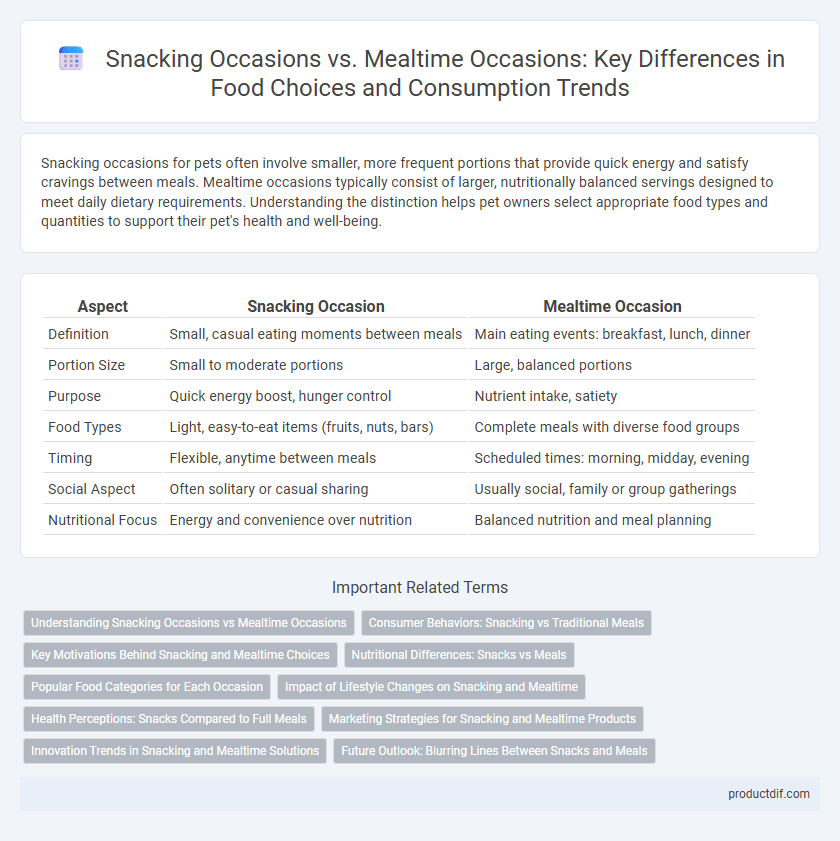 Snacking Occasions vs. Mealtime Occasions: Key Differences in Food Choices and Consumption Trends