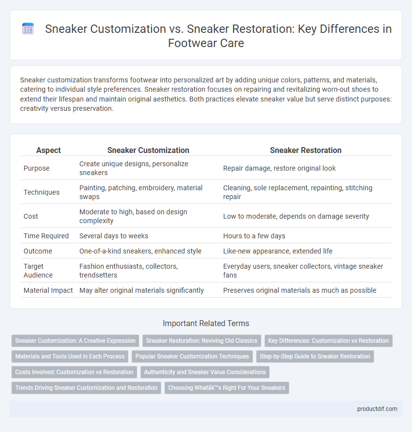 Sneaker Customization vs. Sneaker Restoration: Key Differences in Footwear Care
