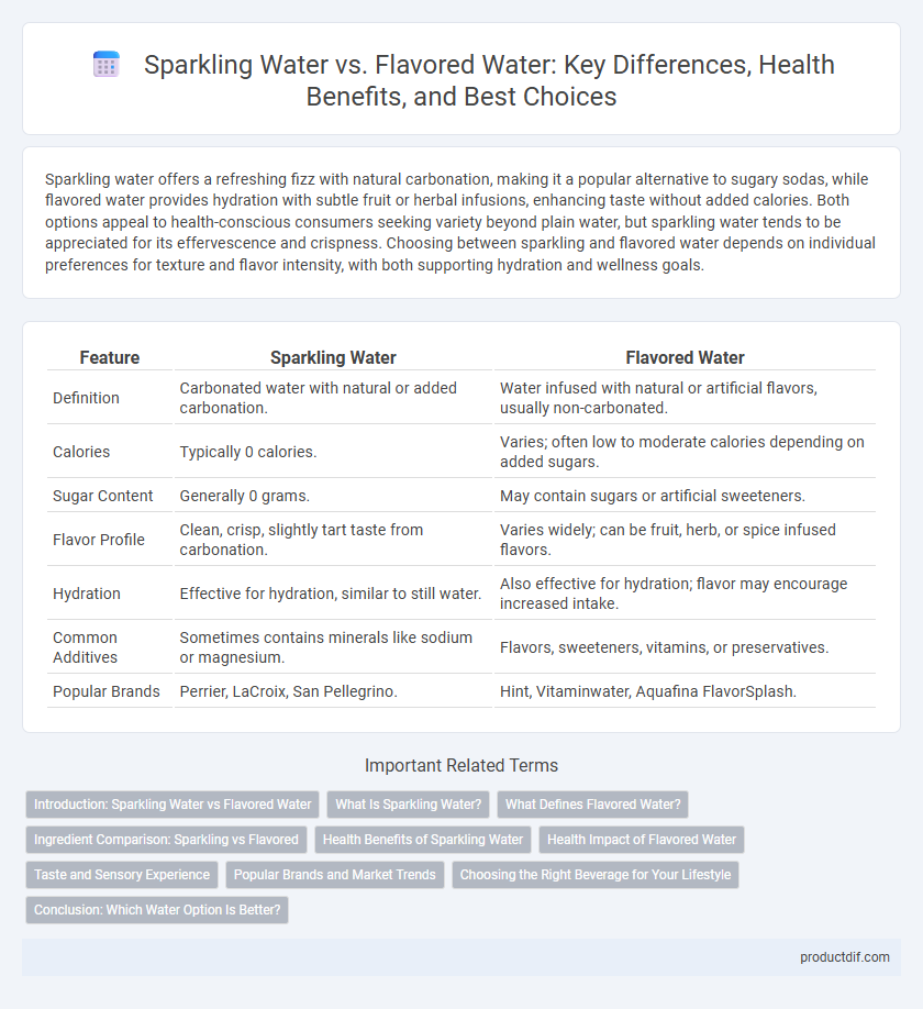 Sparkling Water vs. Flavored Water: Key Differences, Health Benefits, and Best Choices