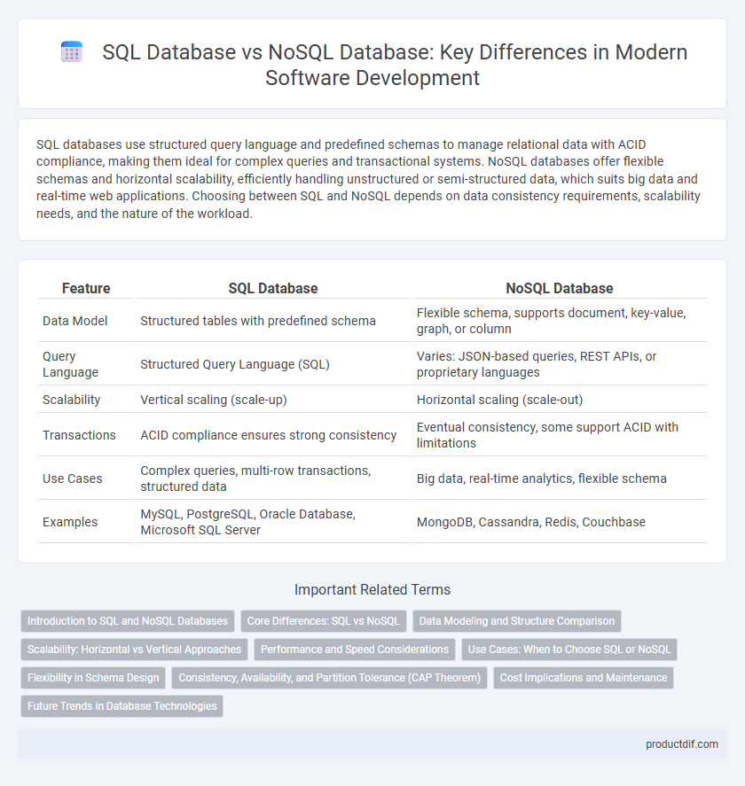 SQL Database vs NoSQL Database: Key Differences in Modern Software Development