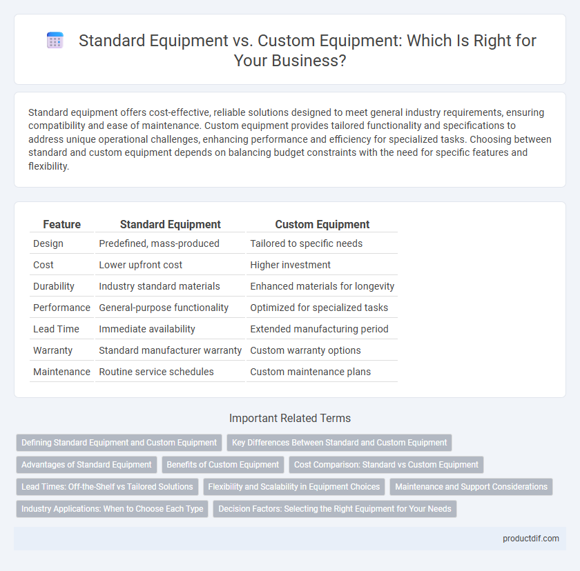 Standard Equipment vs. Custom Equipment: Which Is Right for Your Business?