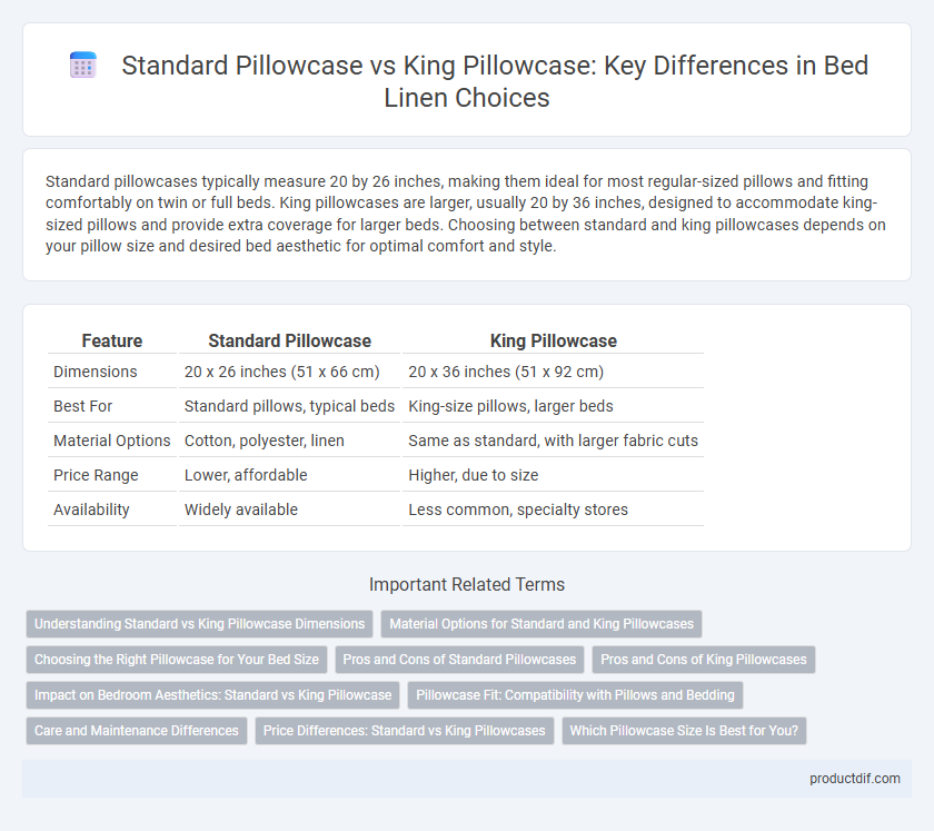 Standard Pillowcase vs King Pillowcase: Key Differences in Bed Linen Choices