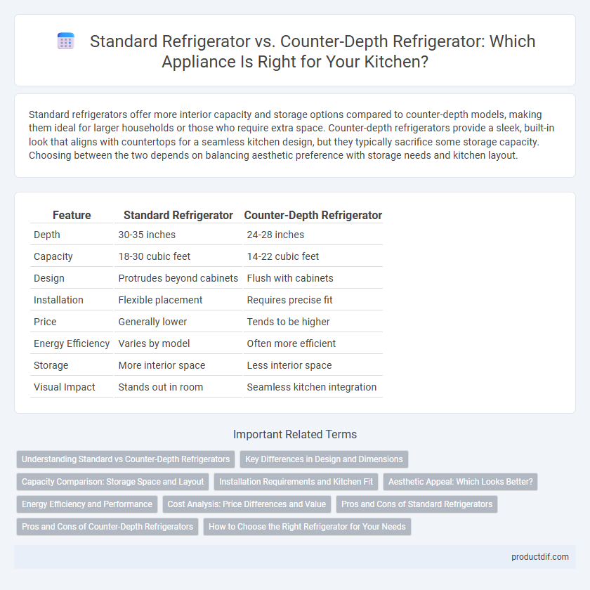 Standard Refrigerator vs. Counter-Depth Refrigerator: Which Appliance Is Right for Your Kitchen?