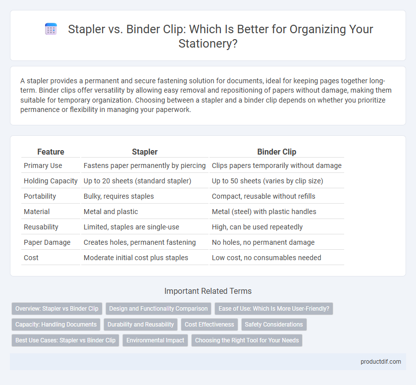 Stapler vs. Binder Clip: Which Is Better for Organizing Your Stationery?