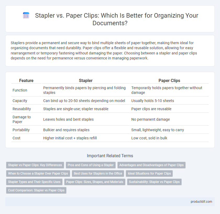 Stapler vs. Paper Clips: Which Is Better for Organizing Your Documents?