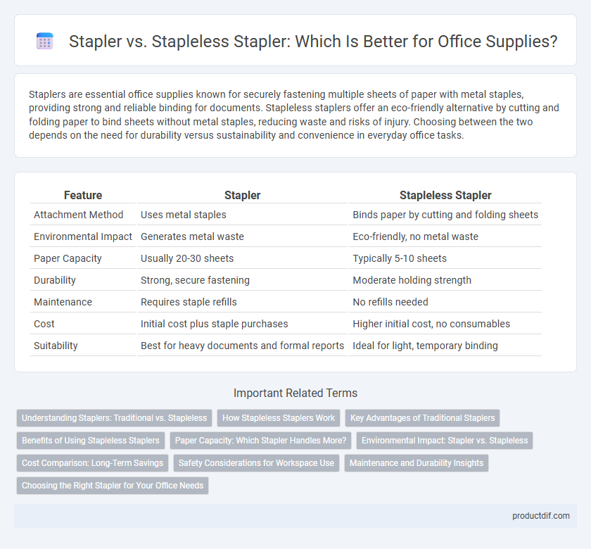 Stapler vs. Stapleless Stapler: Which Is Better for Office Supplies?