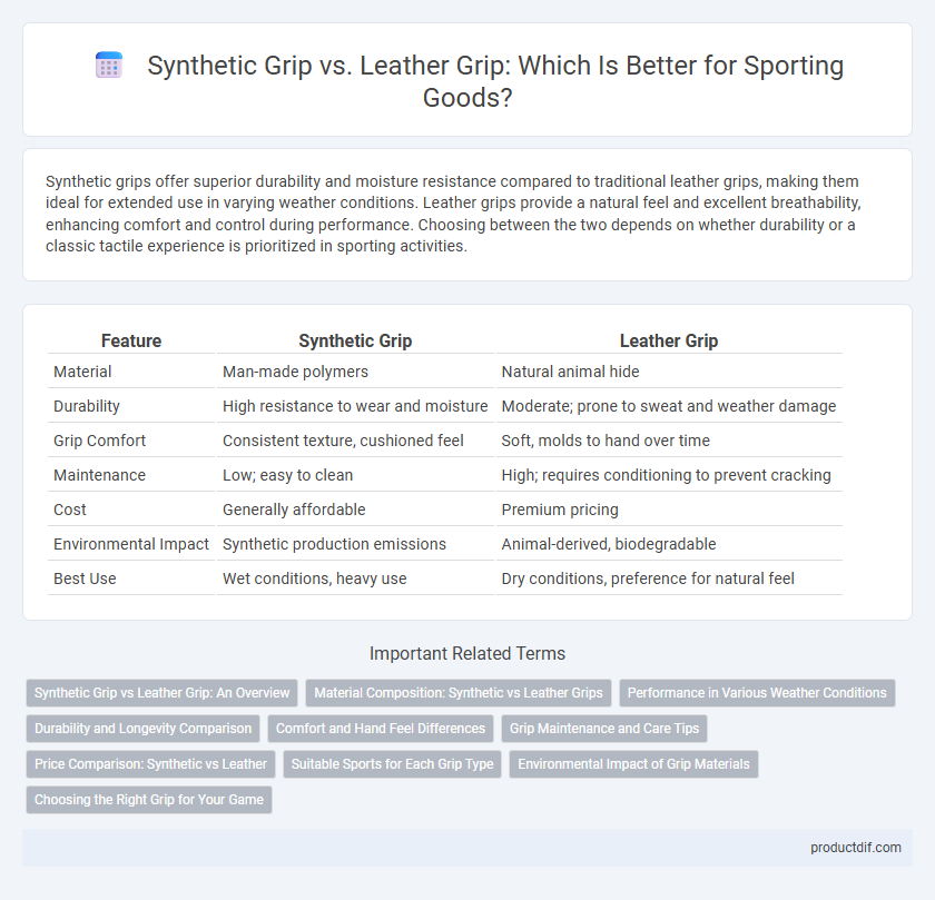 Synthetic Grip vs. Leather Grip: Which Is Better for Sporting Goods?