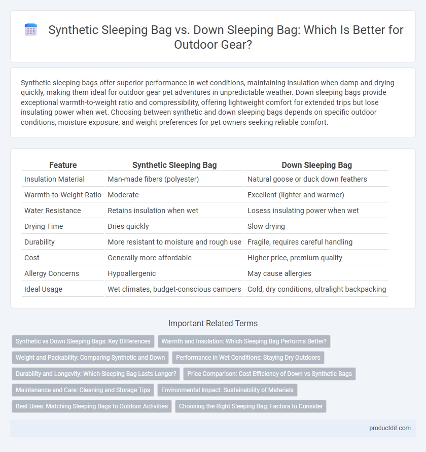 Synthetic Sleeping Bag vs. Down Sleeping Bag: Which Is Better for Outdoor Gear?