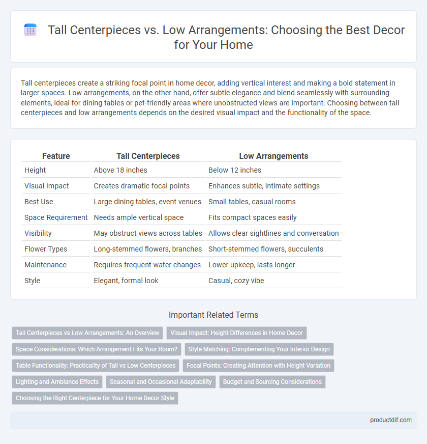 Tall Centerpieces vs. Low Arrangements: Choosing the Best Decor for Your Home