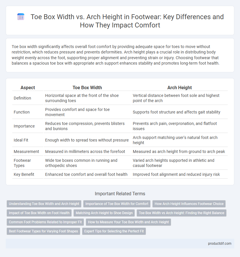 Toe Box Width vs. Arch Height in Footwear: Key Differences and How They Impact Comfort