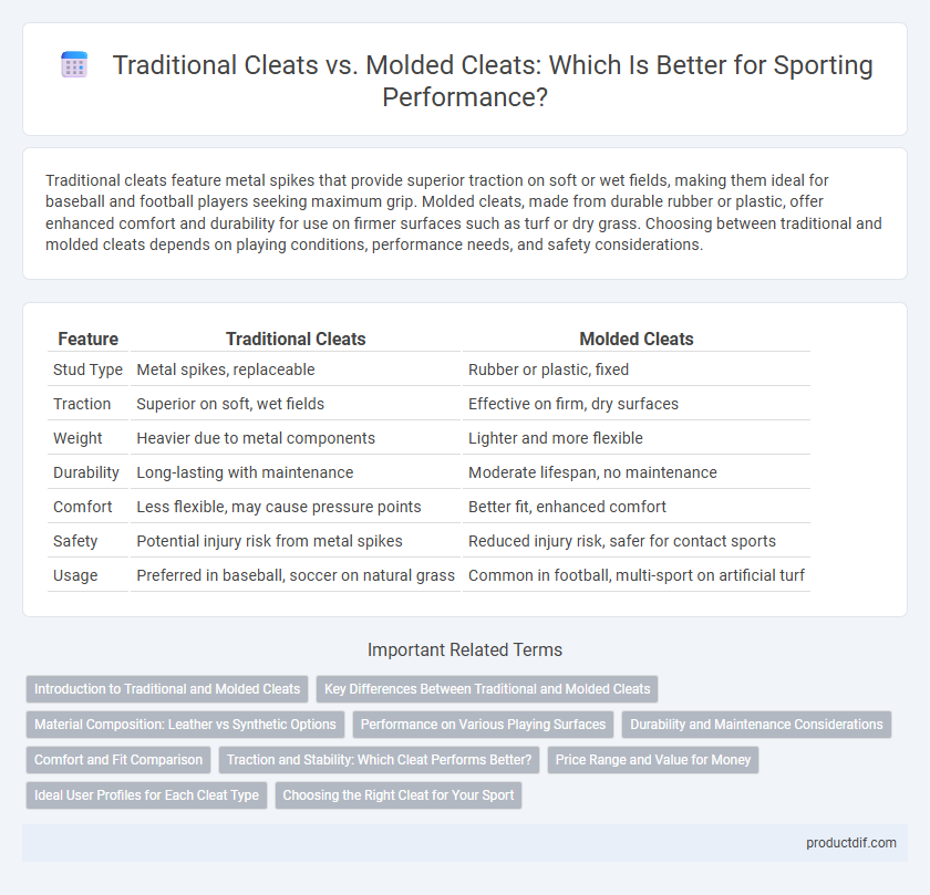 Traditional Cleats vs. Molded Cleats: Which Is Better for Sporting Performance?