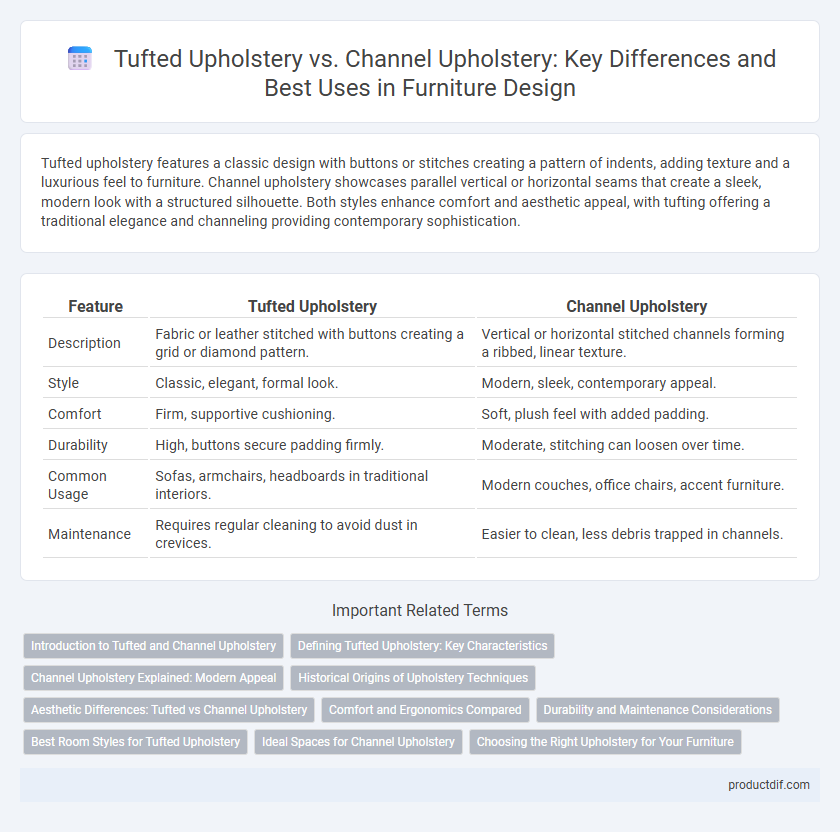 Tufted Upholstery vs. Channel Upholstery: Key Differences and Best Uses in Furniture Design