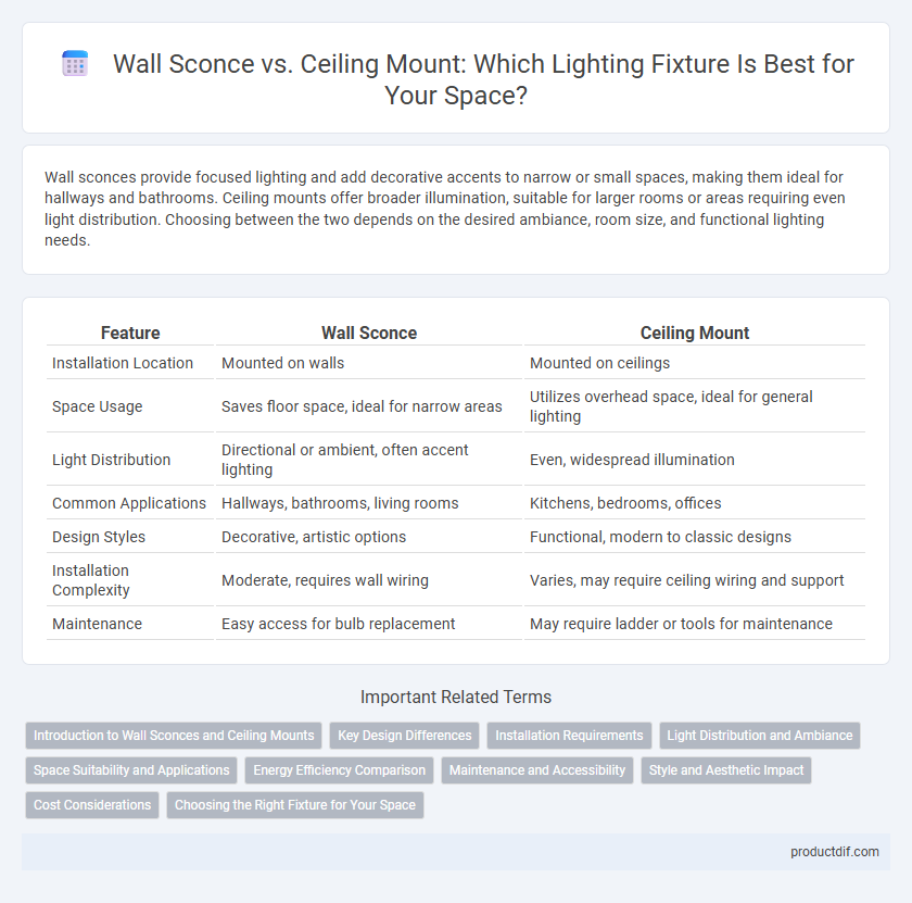 Wall Sconce vs. Ceiling Mount: Which Lighting Fixture Is Best for Your Space?