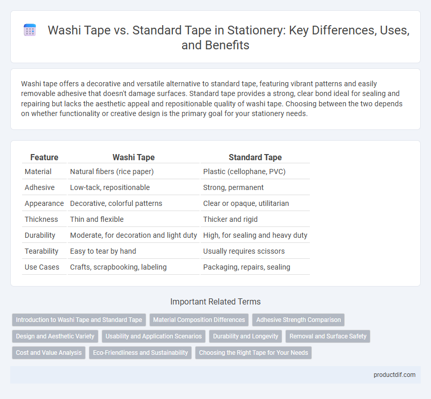 Washi Tape vs. Standard Tape in Stationery: Key Differences, Uses, and Benefits