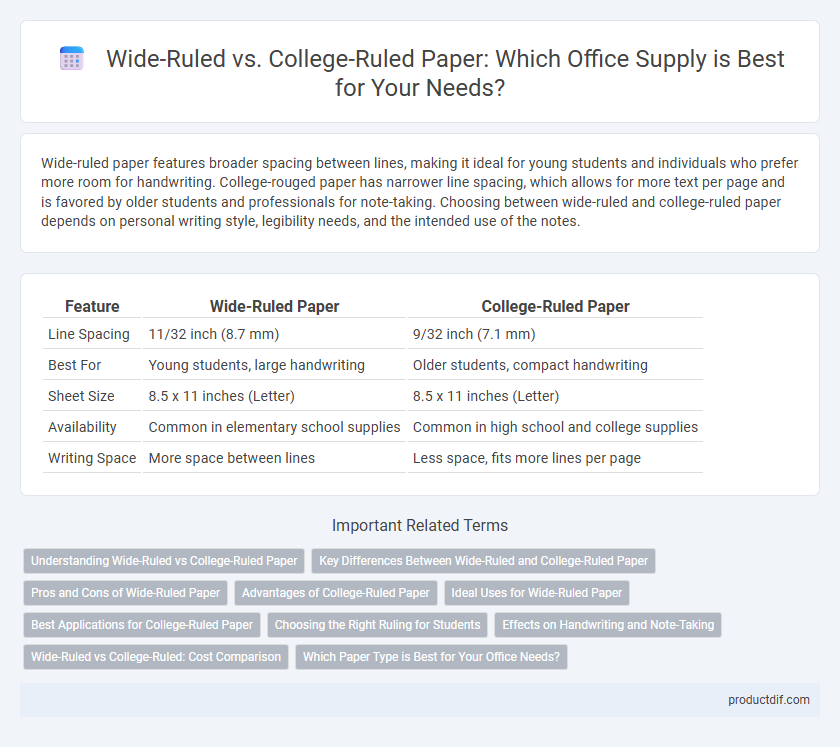 Wide-Ruled vs. College-Ruled Paper: Which Office Supply is Best for Your Needs?