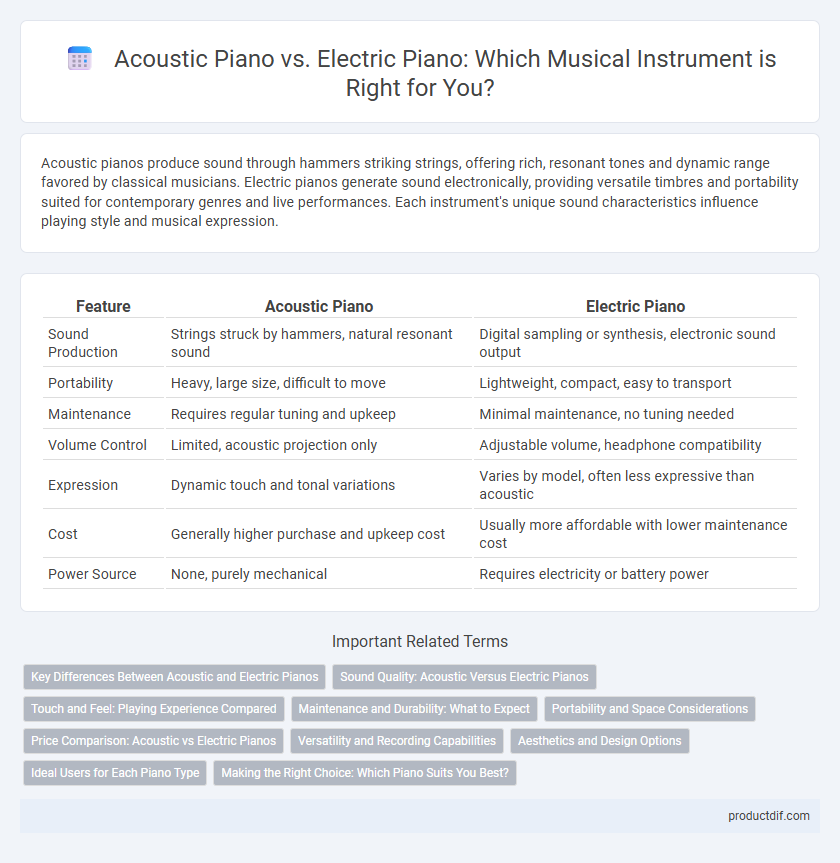 Acoustic Piano vs. Electric Piano: Which Musical Instrument is Right for You?