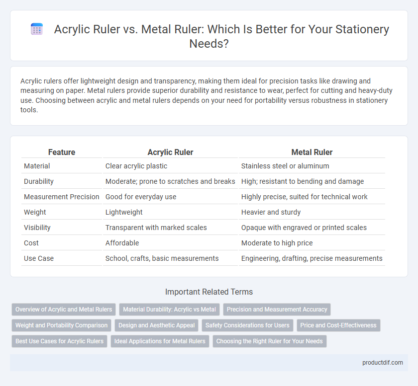 Acrylic Ruler vs. Metal Ruler: Which Is Better for Your Stationery Needs?