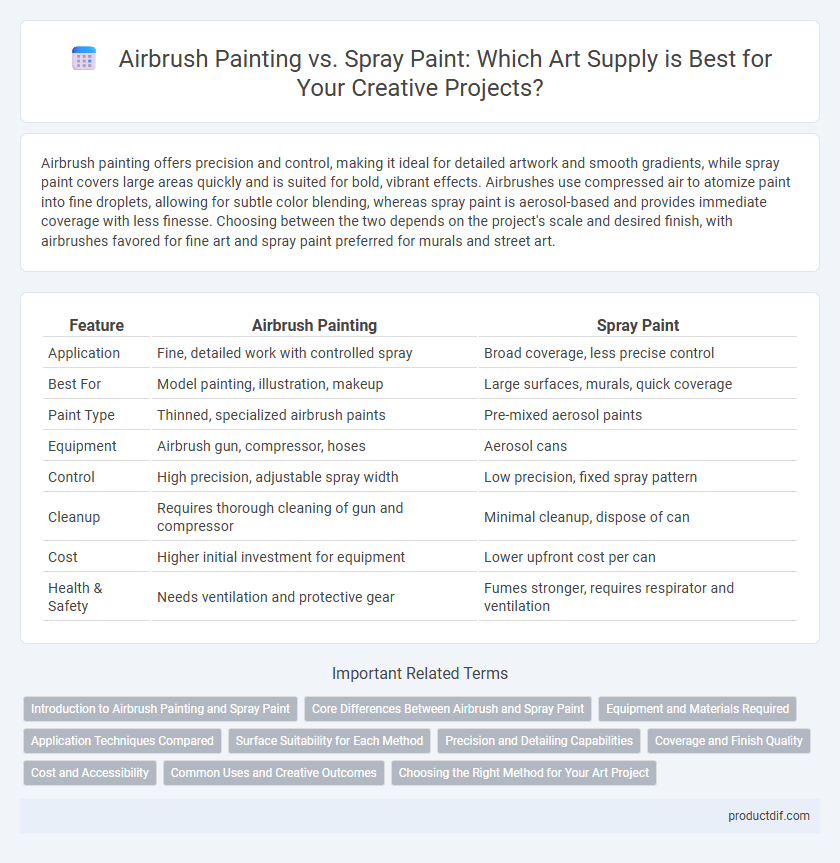 Airbrush Painting vs. Spray Paint: Which Art Supply is Best for Your Creative Projects?